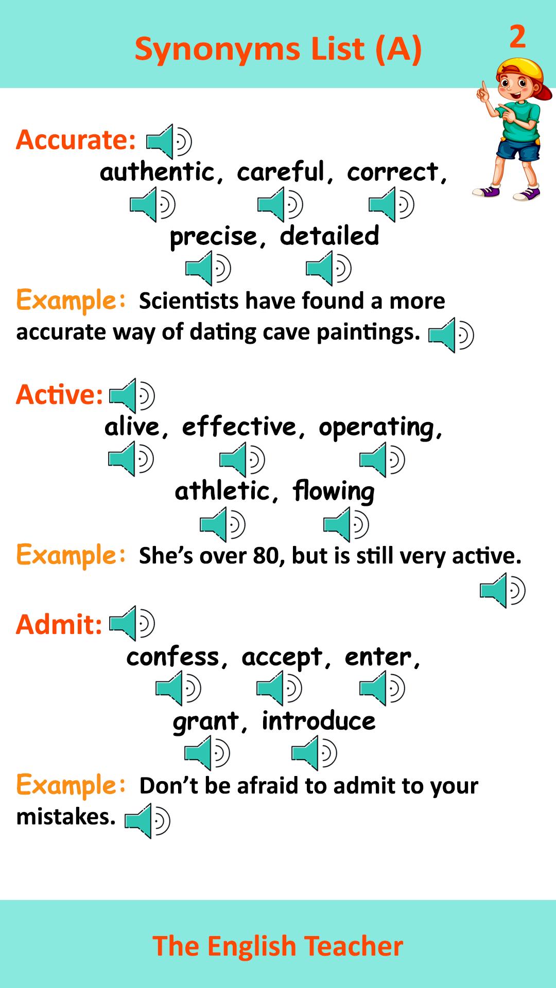 dating sinonime english