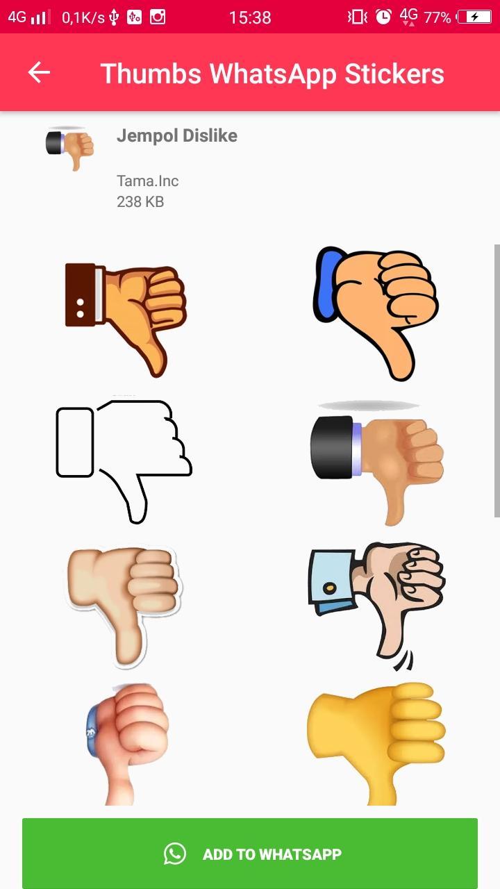 Wastickers Jempol Thumb Stickers For Whatsapp For Android Apk