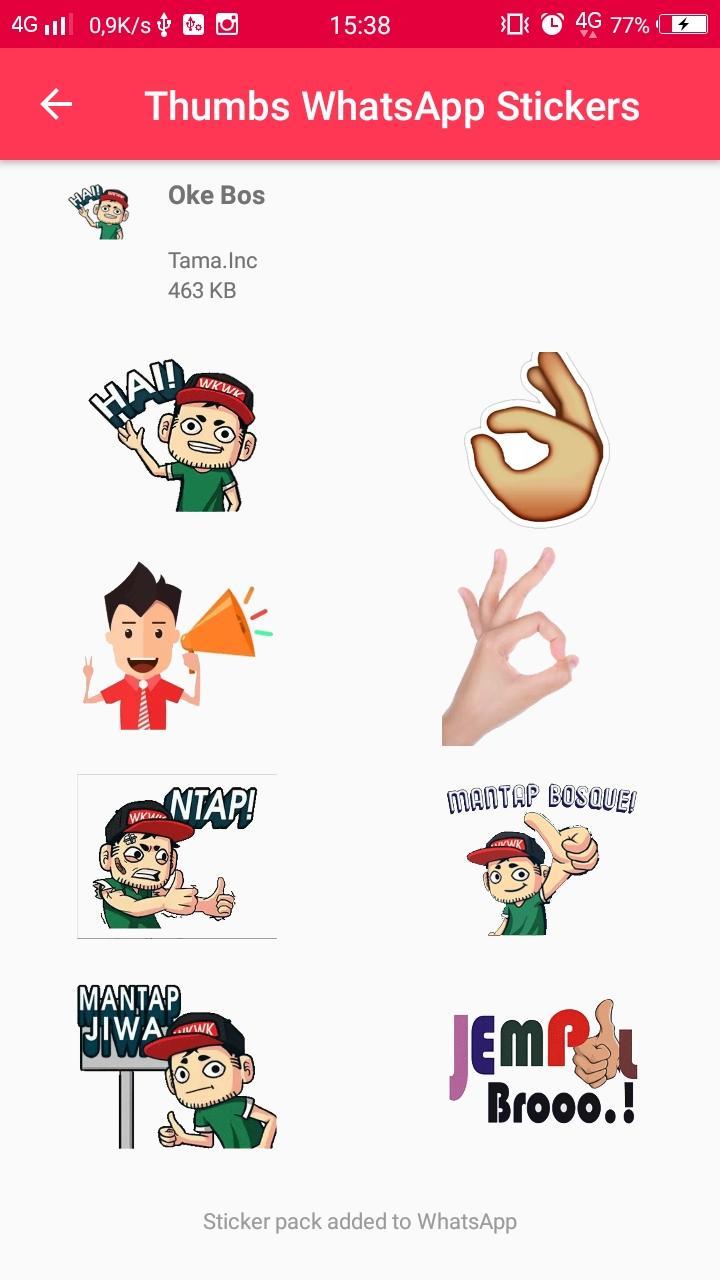 Wastickers Jempol Thumb Stickers For Whatsapp For Android Apk