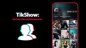 برنامه‌نما TikShow: Get Fans, Likes and Followers Free عکس از صفحه