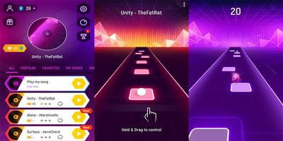 Tiles hop Rush E music game الملصق