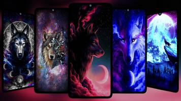 Galaxy Wolf Wallpapers 4K Affiche