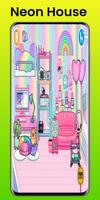 Poster Toca Boca Neon House Ideas