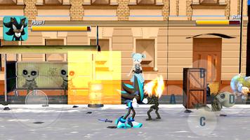 Dark Hedgehog Fight fast blue постер