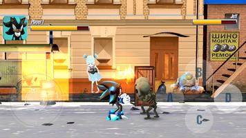 Dark Hedgehog Fight fast blue syot layar 1