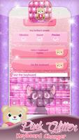 Teclado rosa com emoticons imagem de tela 1