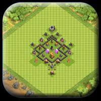 Town Hall 4 Hybrid Base Layout پوسٹر