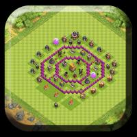Town Hall 6 Base Layouts 海報
