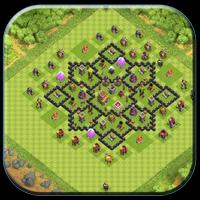 Town Hall 8 Base Layouts poster