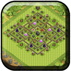 Town Hall 9 Farming Base Maps icône