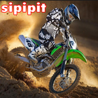 Die Idee Modified Motorrad-Trail Zeichen