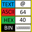 محول Ascii ، ثنائي ، سداسي عشري و HTML