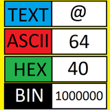 محول Ascii ، ثنائي ، سداسي عشري و HTML أيقونة