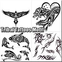 Tribal Tattoos Motif Affiche