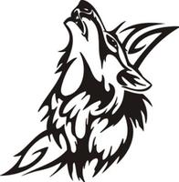 Idées de tatouages de loup tribal Affiche