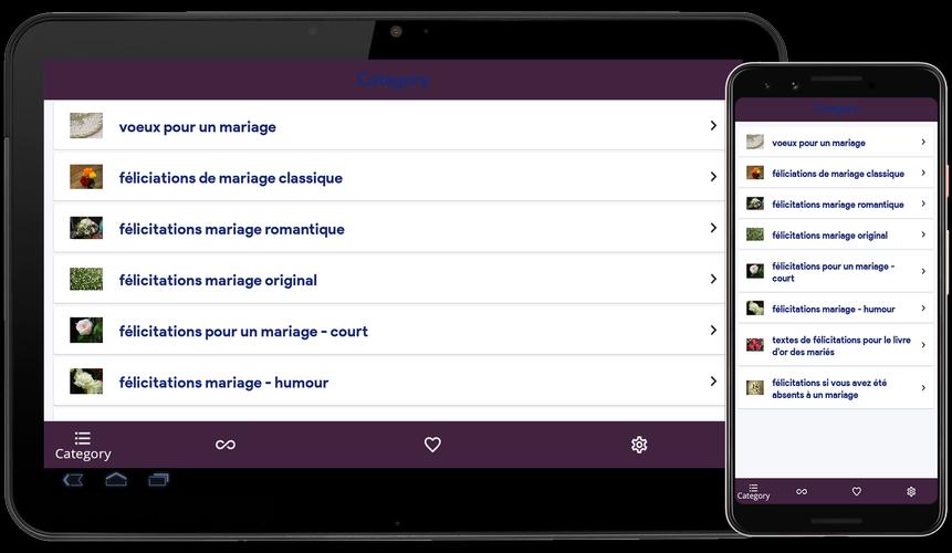 Félicitations mariage messages & voeux for Android - APK Download