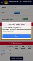 GWP-ODP Calculator screenshot 2