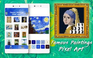 Famous Paintings Pixel Art poster