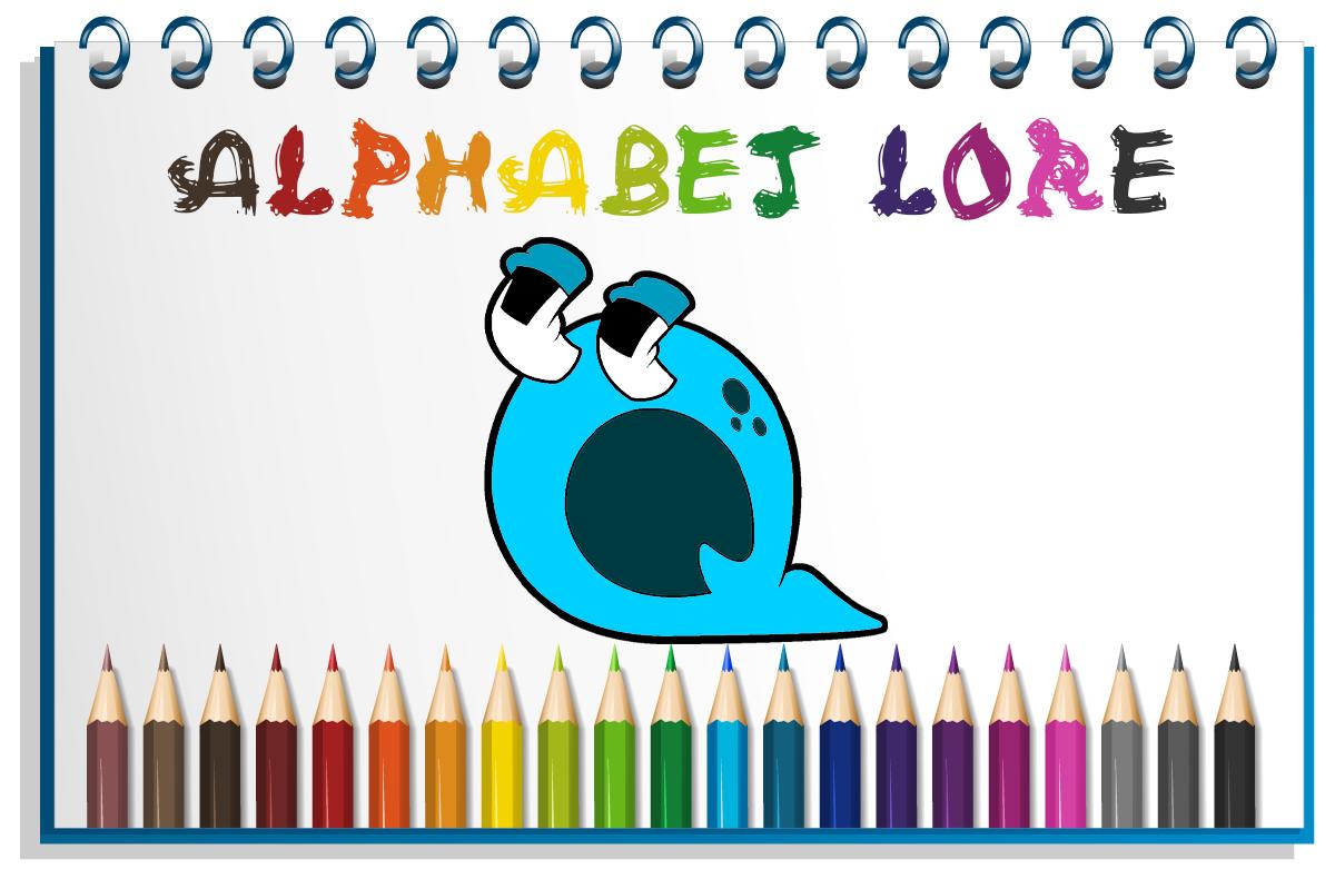 Coloring lore. Alphabet Horror.