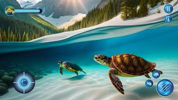 Ocean turtle tortoise Sea Game ポスター