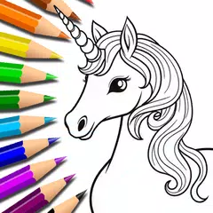 Descargar XAPK de Sparkles Unicorn Coloring Page