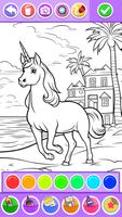 Unicorn Coloring Pages Affiche