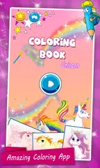 Descargar XAPK de Sparkles Unicorn Coloring Page