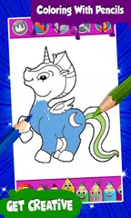 Descargar XAPK de Sparkles Unicorn Coloring Page