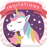 Unicorn Birthday Invitation Card Maker icon