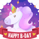 Anniversaire Carte Licorne APK