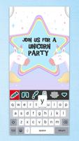 Unicorn Birthday Invitations screenshot 2