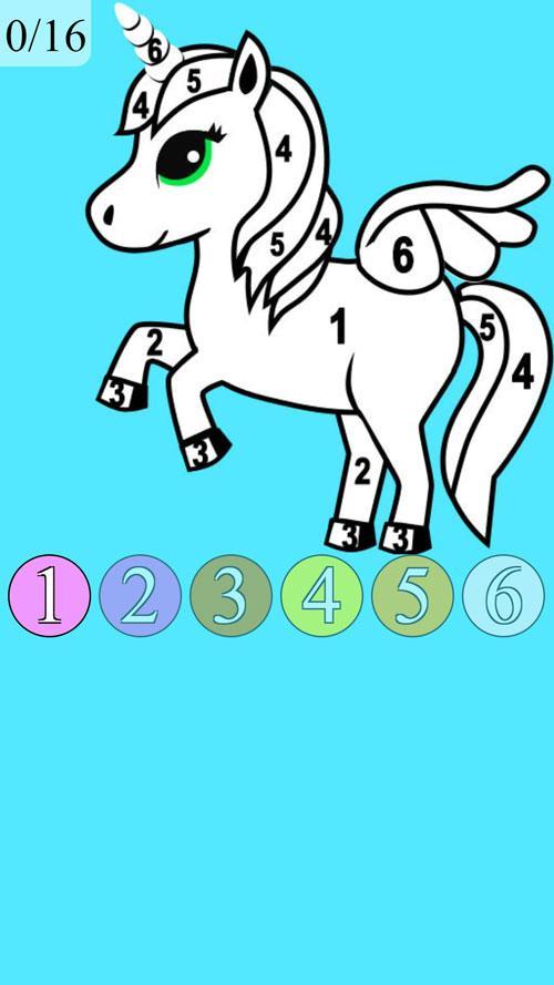 Dibujos Para Colorear De Unicornios Con Numeros For Android Apk