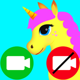 unicorn fake video call game Zeichen