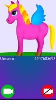 unicorn fake video call game imagem de tela 2