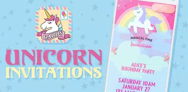 Invito di Compleanno Unicorno