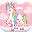 Unicornio Lindos Pegatinas para Fotos