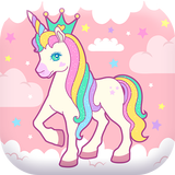 Unicornio Lindos Pegatinas para Fotos icono