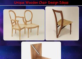 Unique Wooden Chair Design Affiche
