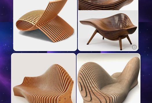 Unique Wooden Chair Design screenshot 1
