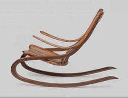 Design unique de chaises en bois Affiche