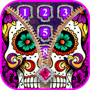 Caveira Mexicana Zíper Bloqueio de Tela APK