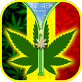 Reggae Style Weed Zipper Lock Screen: Rasta Themes