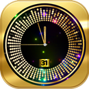 Reloj de Oro Fondo de Pantalla en Movimiento APK