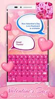 Thème de l'amour le clavier Affiche