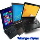 Various types of laptops ikona