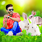Rabbit photo editor and frames أيقونة