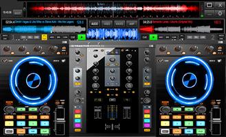 Virtual Music mixer DJ-poster