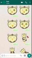 برنامه‌نما Cute Owl Stickers-WAStickerApp عکس از صفحه