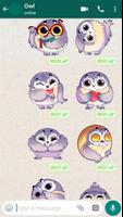 Cute Owl Stickers-WAStickerApp পোস্টার