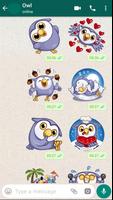 Cute Owl Stickers-WAStickerApp স্ক্রিনশট 1